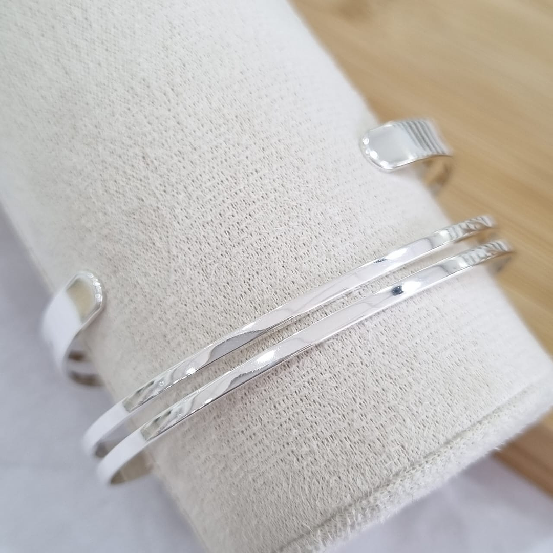 Esclava Lisa Doble Enchape de Plata