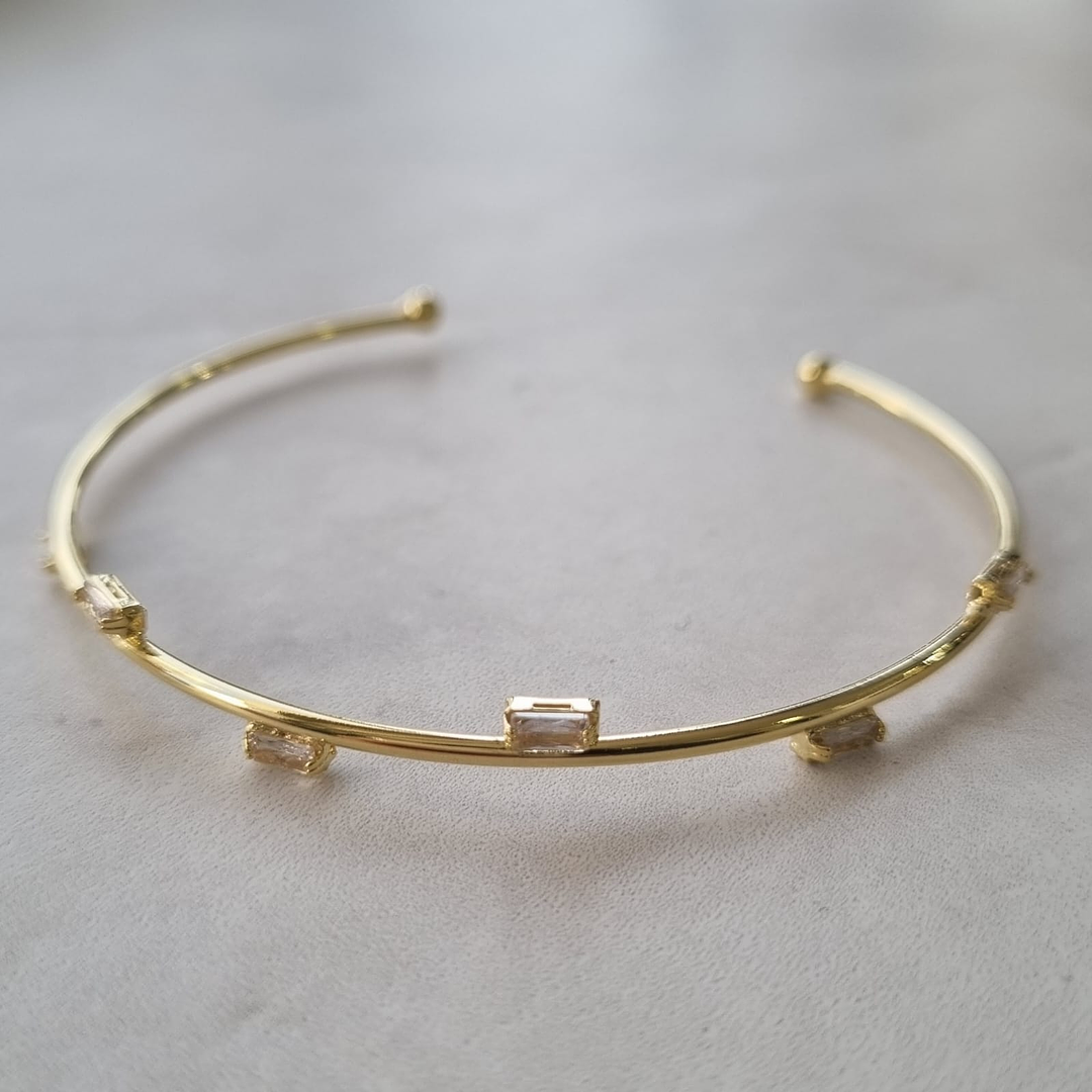 Esclava Multicircon Enchape de Oro