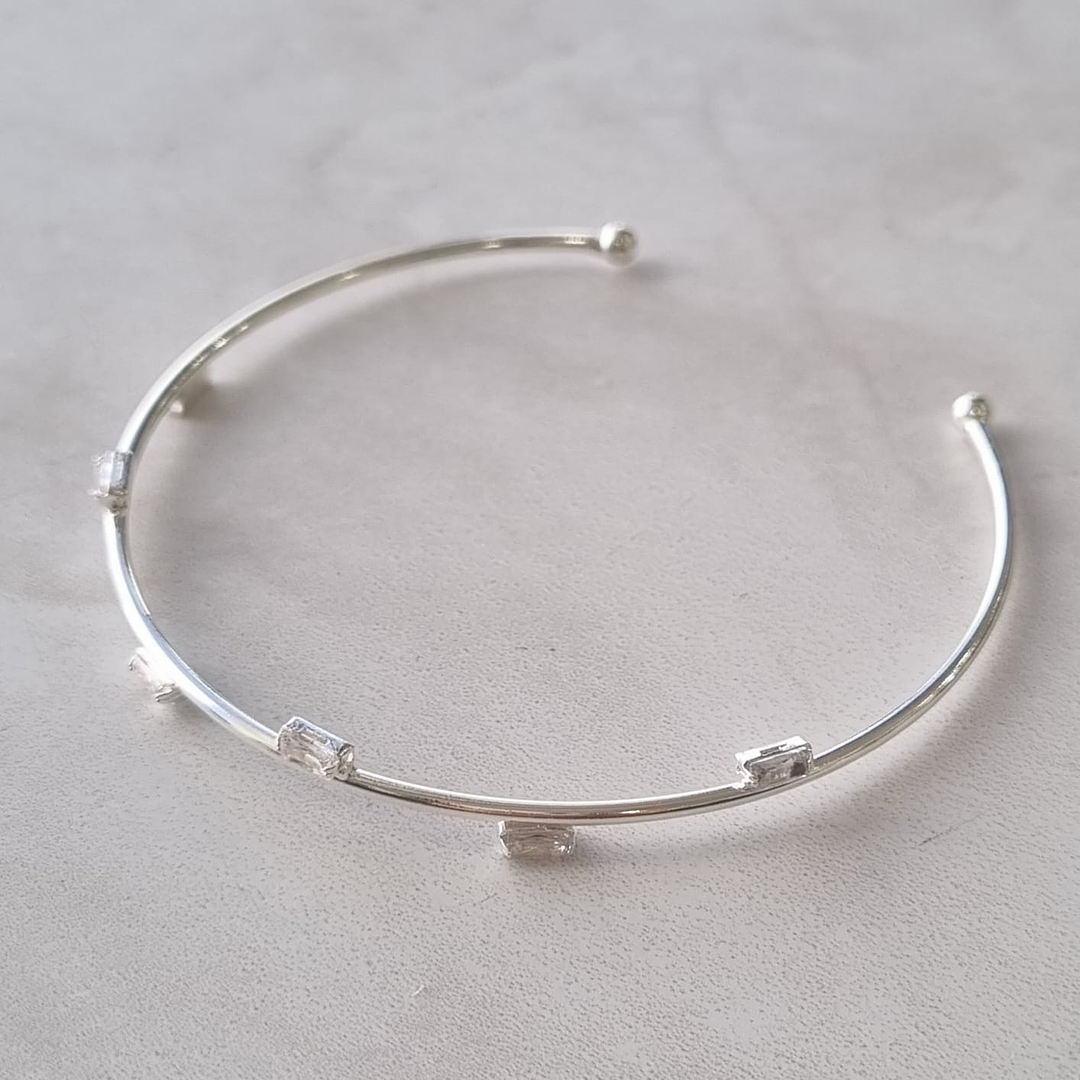 Esclava Multicircon Enchape de Plata