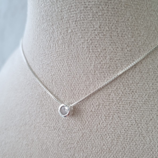 Collar Punto de Luz Enchape de Plata 40 CM