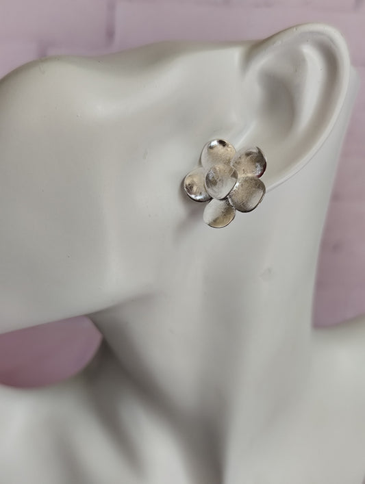 Aros Flor Enchape de Plata