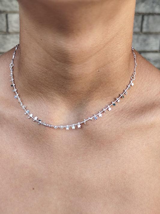 Collar Estrella Enchape de Plata