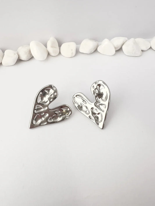 Aros Corazon Vintage Silver